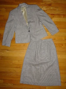 Gonna tuta vintage Evan Picone da donna 2 pz foderata taglia S - Foto 1 di 12