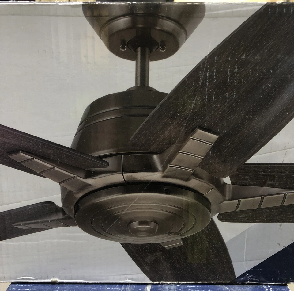 Emerson Ceiling Fan CF500 EUCLID 56-Inch BRUSHED STAINLESS 4 Speed Reversible - Image 1 of 4