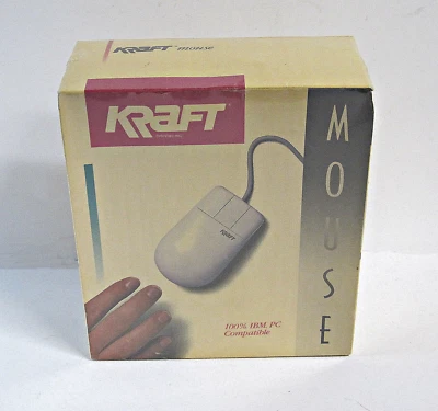 Vintage NEW SEALED 1988 Kraft Systems Inc. Mouse 9 & 25 Pin Serial Port DOS 2.2 - Image 1 of 4