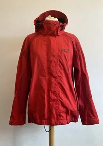 Giacca Jack Wolfskin Texapore donna taglia UK 16 rossa full zip con cappuccio escursionismo - Foto 1 di 8