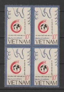 1988 Vietnam Stamps Block 4 Intl. Red Cross, Red Crescent, 125th Sc # 1838 MNH - Picture 1 of 1
