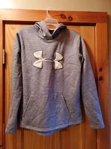 Under Armour Small Grey Hoodie Cold Gear Free Shipping  - Picture 1 of 3