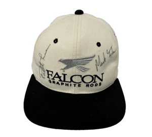VTG YoungAn Falcon Graphite Rods White Black Snapback Fishing Hat Cap - Picture 1 of 13
