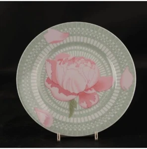 Hermes LES PIVOINES Salad/Desert Plate Green Mint - Picture 1 of 5