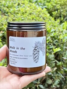Walk in the Woods-Scented Soy Candles/Single Wick/8oz Jar/Best Gifts for Her/Him
