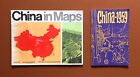 Vintage Chiny na mapach 1968 / Chiny w 1959 roku