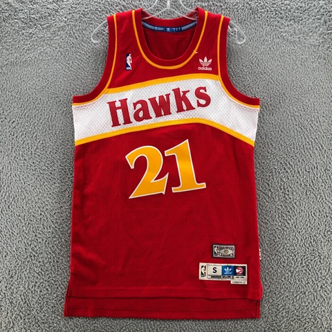Vintage Atlanta Hawks Jersey Mens Small Dominique Wilkins 21 Adidas NBA Cover
