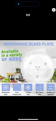 Bandeja de vidrio Bagean-reemplazo Whirlpool W10531726 14-1/8 pulgadas Foto 1 de 4