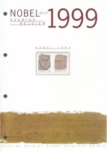 Svezia 1999 premio nobel foglio da collezione - Foto 1 di 1