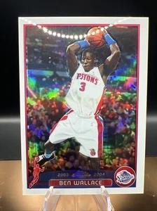 2003-04 Ben Wallace Topps refractor cromado #30 Detroit Pistons - Imagen 1 de 2