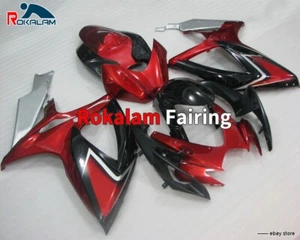 For Suzuki GSX-R600 K6 GSX-R750 2006 2007 GSXR750 Red Silver Sport Fairing Kit - Picture 1 of 1