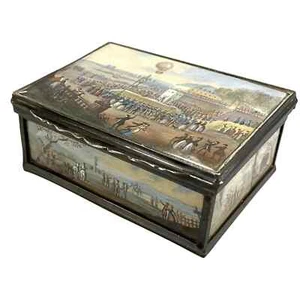 Late 18th c French Silver Snuff Box w/ Montgolfier Brothers Hot Air Balloon - Picture 1 of 14