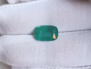 Cuscino Smeraldo Verde Zambia Certificato Taglio Terra Miniera Gemma Sciolta 2,80 Ct - Foto 1 di 8