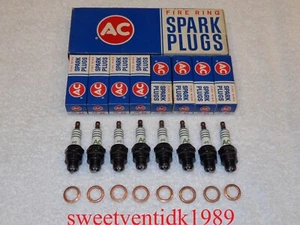‘NOS’ AC-46 Spark Plugs .. Circa ‘1965-1966’ with Copper Gaskets .. GM #1559494 - Picture 1 of 12
