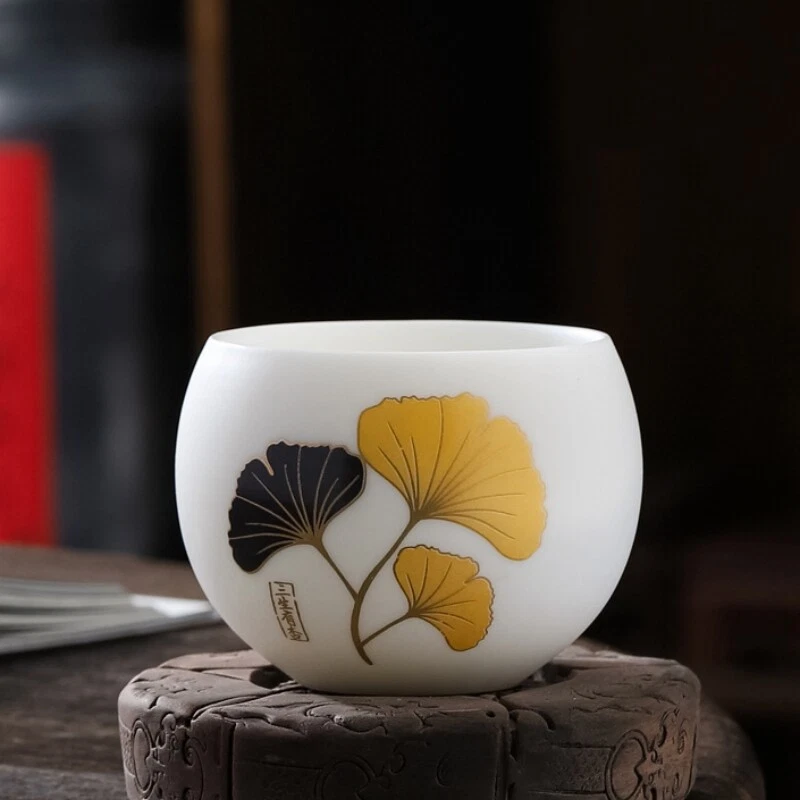 Una taza de té boutique dibujo a mano cordero grasa jade porcelana taza maestra 130毫升 全新- Foto 1 de 4