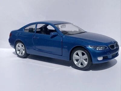 Yatming 2007 BMW E92 335i Coupe 3er Blue Metallic 1:24 scarce Road Signature htf — 第 1/4 张图片