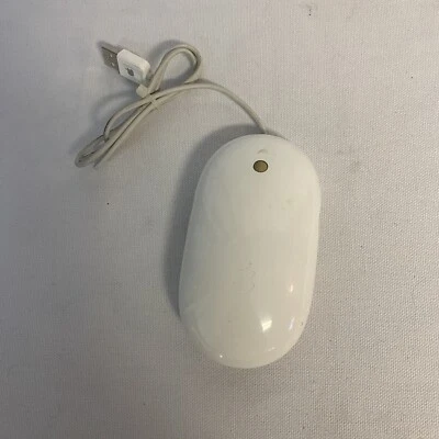 Apple A1152 White Mouse USB Wired Optical Mouse Genuine OEM -Tested & Working- - Image 1 of 3