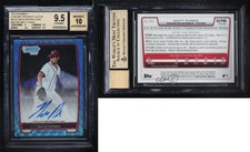 2012 Bowman Chrome Prospects Blue Wave Refractor /50 Matt Purke BGS 9.5 Auto