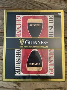 Front Porch Classics Guinness Beer 1000 Piece Foil Accented Puzzle 29”x23” - Picture 1 of 3
