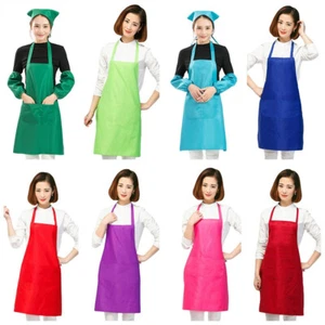 Einfarbige Schürze Wiederverwendbar Langlebig Schürzen Küche Kochen Zubehör Wasserdicht - Bild 1 von 15