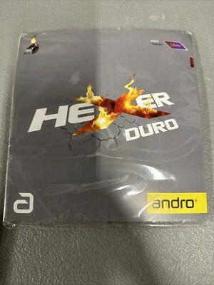 Andro Hexer Duro Table Tennis & Ping Pong Rubber, 2.1mm BLACK - fast shipping
