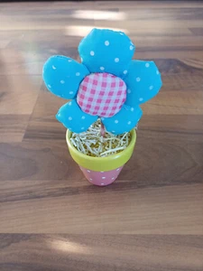 Deko Blume im Topf | Stoffblume | Dekoration | Bunt | Farbenfroh - Bild 1 von 3