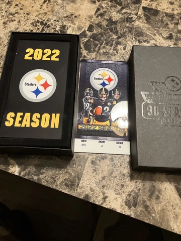 Pittsburgh Steelers 90 seasons Aluminum ticket. 2022 Season Ticket gift Cover