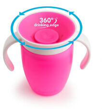 Munchkin Miracle 360˚ Baby Trainer Cup Pink, 7oz/207ml 6+Months BPA FREE New!