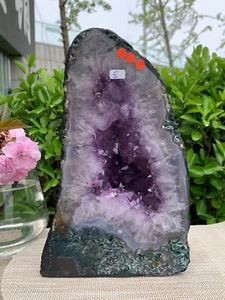11.02LB Large Natural Amethyst Geode Cathedral Crystal Cluster Specimen Healing - Picture 1 of 12