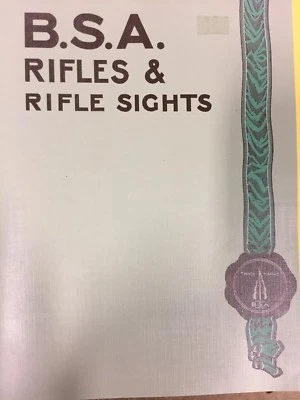 B.S.A. Catálogo de miras para rifles y rifles - Circa 1912 - 48 páginas - REIMPRESIÓN  Foto 1 de 2