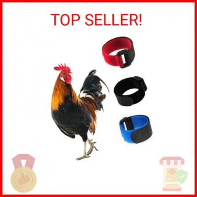 Paquete de 3 collar de gallo sin cuervo, collar de pollo banda para el cuello sin ruido anti-gancho Foto 1 de 2