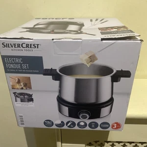 Silvercrest 3L Elektrisches Fondue Set 1500W - für Käse & Schokolade - Bild 1 von 6