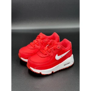 Nike Airmax 90 pista in pelle rossa TD taglia 4C - Foto 1 di 5