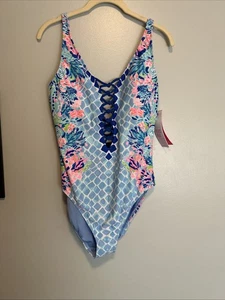 TRAJE DE BAÑO Lilly Pulitzer 10 Hidden Treasure ISLE CELOSÍA Nadar Una Pieza Nuevo con Etiquetas - Imagen 1 de 7