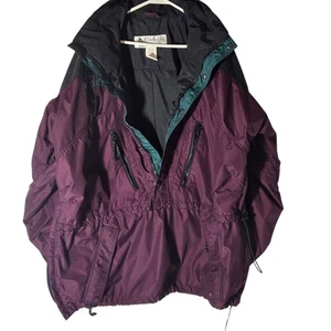 Vintage 90's Columbia Sportswear Pullover 1/2 ZIP Snap Jacket XL - Picture 1 of 14