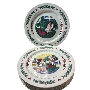 6er Set Disney Mickey Mouse Twas the Night Before Christmas 10,5" Essteller - Bild 1 von 11