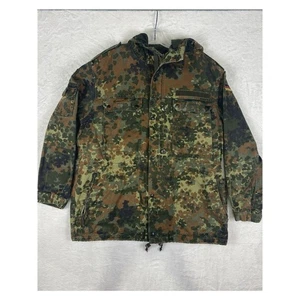VTG German Army Flecka Flecktarn Camo Parka Field Jacket XL Military Issued 90s - Picture 1 of 10