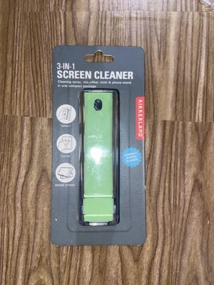 Kikkerland 3 In 1 Screen Cleaner Cleaning Spray Microfiber Cloth Phone Stand New - Image 1 of 3
