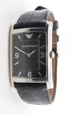 Reloj Pulsera Emporio Armani Acero Cuarzo Cuero 28mm Tanque Foto 1 de 4