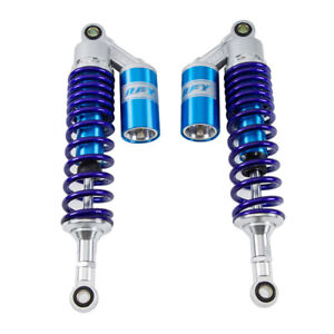 360mm Pair Motorcycle Rear Air Shock Absorber Damper Round Hole For Harley
