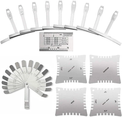 Guitar Luthier Tool Radius Gauge String Action Ruler Feeler Notched Gauge USAA - Image 1 of 4