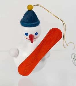 Steinbach / Erzgebirgische Richard Glässer. Snowman Christmas Ornament. - Picture 1 of 7
