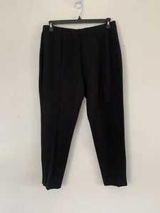 Talbots 2X Pants Black Mid Rise Ankle Pull On Legging Rayon Blend Zip Ankle New - Picture 1 of 17