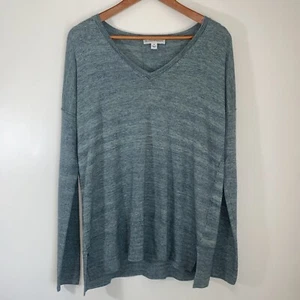 White + Warren Sweater Women Medium Green V Neck Cotton Alpaca Lightweight - Picture 1 of 11