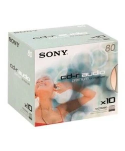 10 X SONY CRM80 CD-R Audio 80 min Blank CD-R "DIGITAL AUDIO 79 min 57 sec" NEW - Photo 1/3