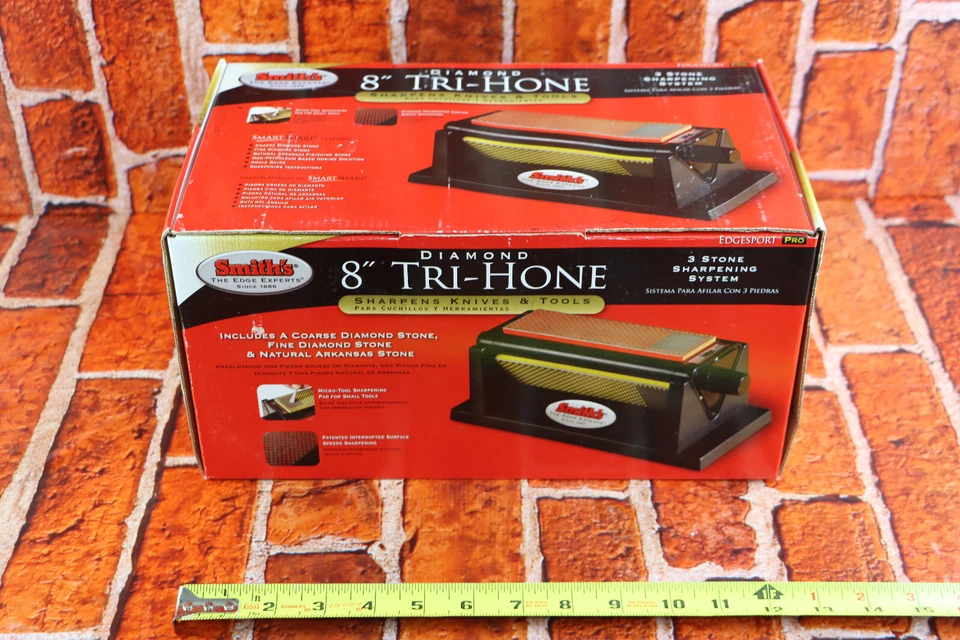Faca Smith's Diamond 8" Tri-Hone ferramentas 3 afiador de pedra 50008 - Imagem 1 de 4