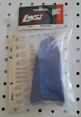 Team Losi LOSB1307 BLUE Body Set w/Stickers: Mini Desert Buggy Vintage NOS NIP - Image 1 of 2