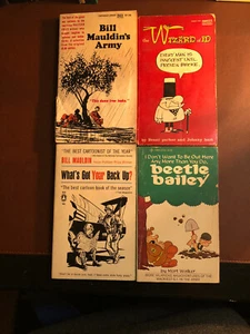 Lot of 4 Vintage Humor Books Illustrated on Bill Mauldin, Beetle Bailey e - Bild 1 von 8