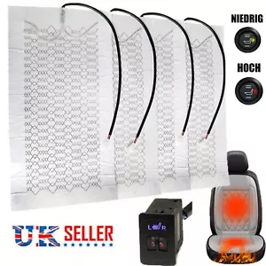 Seats Carbon Fiber Heated Seat Heater Pad Kit Car Cushion Switch 12V Universal - Picture 1 of 17