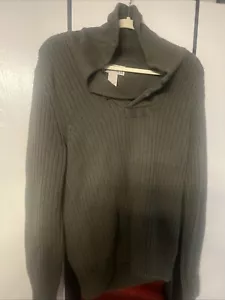 Duluth Trading Sweater Small High Neck Infantry Shawl Collar - Picture 1 of 12